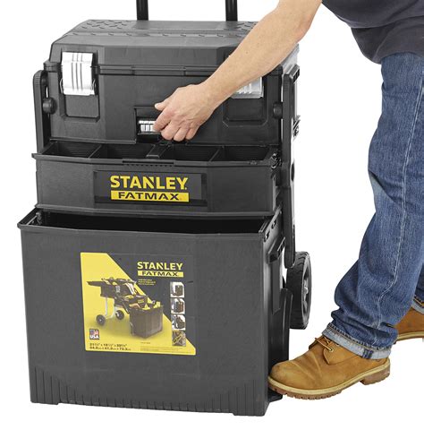 stanley fatmax metal tool box|stanley fatmax cantilever rolling toolbox.